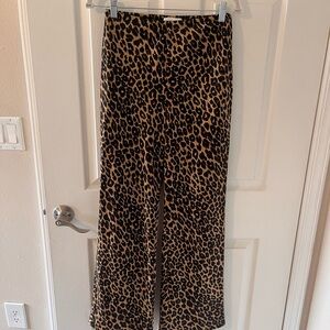 Reformation Tan and Black Animal Print Pants